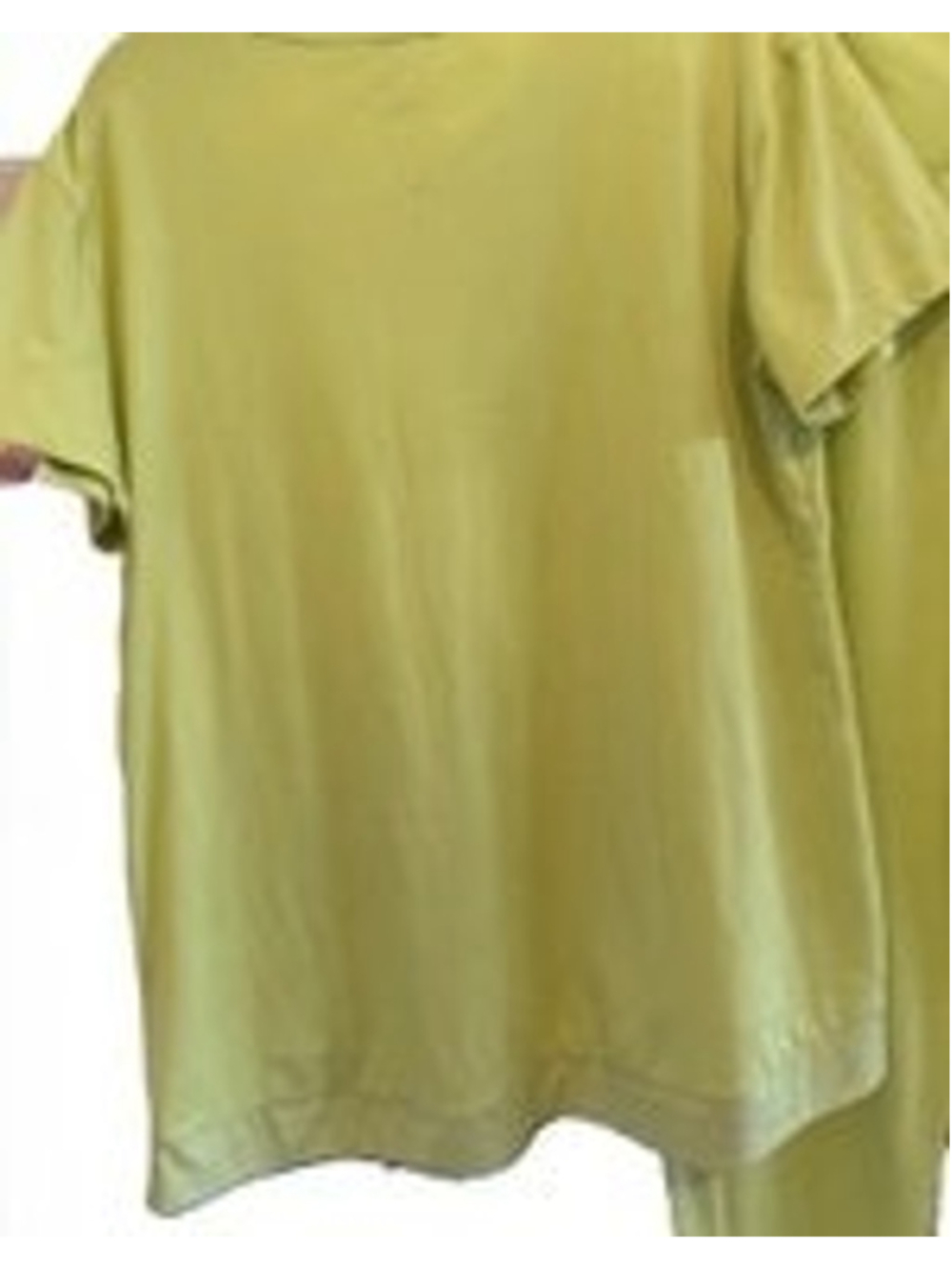 Women's Lug Yellow Scoop Top Short Sleeve Tee XS with Blue Trim - Picture 10 of 16